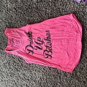 Spencer's Graphic Drinking Tank Top with Sequin Back